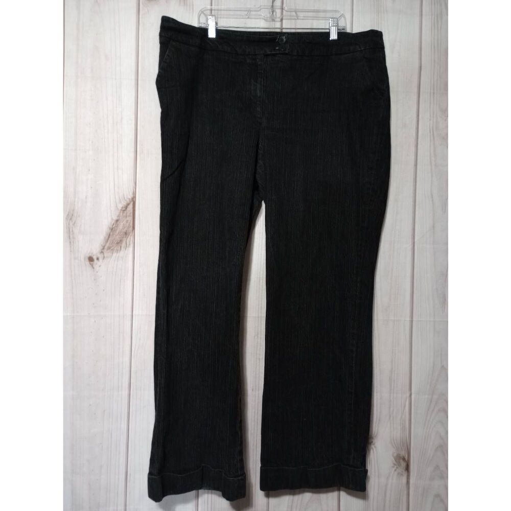 Jones Wear Studio Jeans Ladies 20W Straight Leg Black